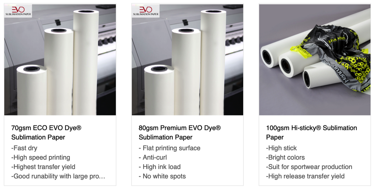 Heat Transfer Paper for Sublimation